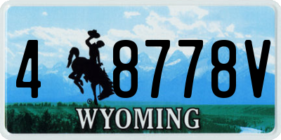 WY license plate 48778V