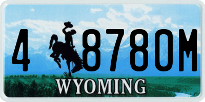 WY license plate 48780M