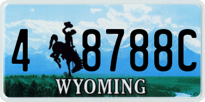 WY license plate 48788C