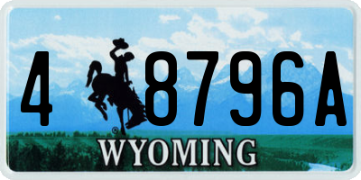 WY license plate 48796A