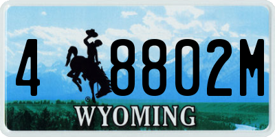 WY license plate 48802M