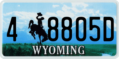 WY license plate 48805D