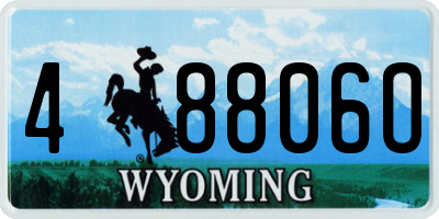 WY license plate 48806O