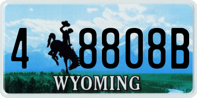 WY license plate 48808B