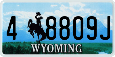WY license plate 48809J