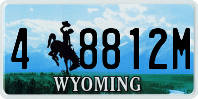 WY license plate 48812M