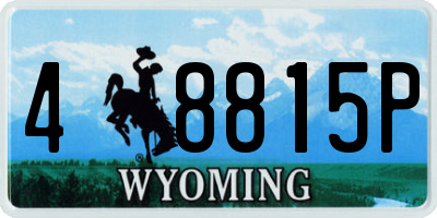 WY license plate 48815P