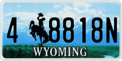 WY license plate 48818N