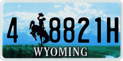 WY license plate 48821H