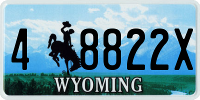 WY license plate 48822X