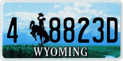 WY license plate 48823D