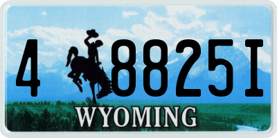 WY license plate 48825I
