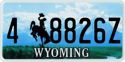 WY license plate 48826Z
