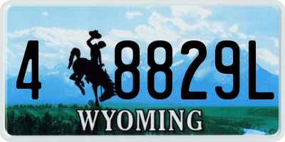 WY license plate 48829L