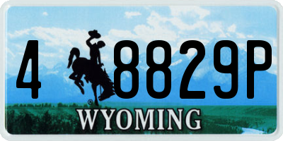 WY license plate 48829P