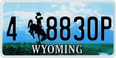 WY license plate 48830P