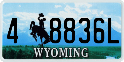 WY license plate 48836L