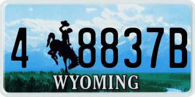 WY license plate 48837B