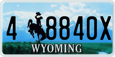 WY license plate 48840X