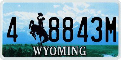 WY license plate 48843M