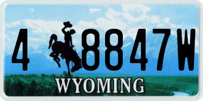 WY license plate 48847W