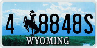 WY license plate 48848S