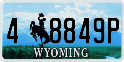 WY license plate 48849P
