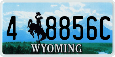 WY license plate 48856C