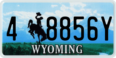 WY license plate 48856Y
