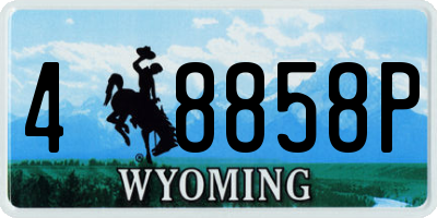WY license plate 48858P