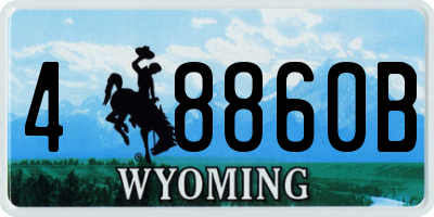 WY license plate 48860B