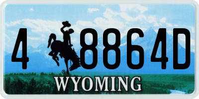 WY license plate 48864D