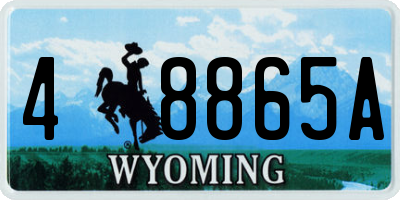 WY license plate 48865A