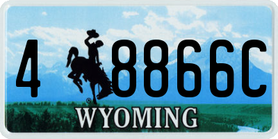WY license plate 48866C