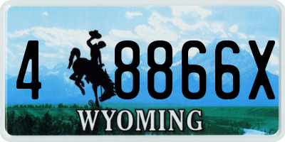 WY license plate 48866X