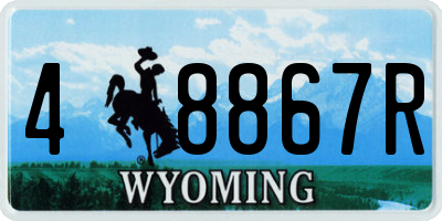 WY license plate 48867R