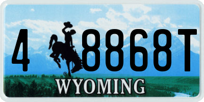 WY license plate 48868T