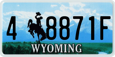 WY license plate 48871F
