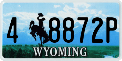 WY license plate 48872P