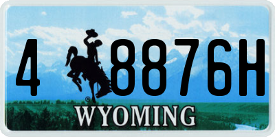 WY license plate 48876H