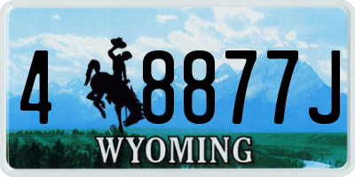 WY license plate 48877J