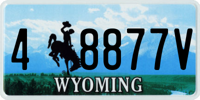 WY license plate 48877V