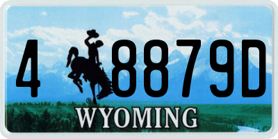 WY license plate 48879D