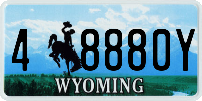 WY license plate 48880Y