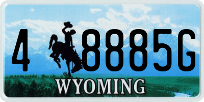 WY license plate 48885G