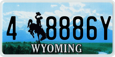 WY license plate 48886Y