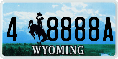 WY license plate 48888A