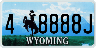 WY license plate 48888J