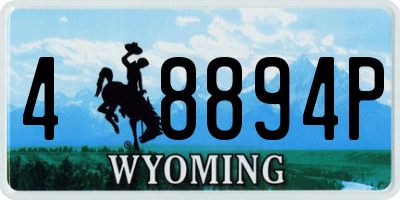 WY license plate 48894P