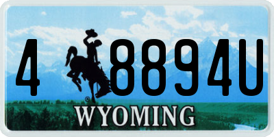 WY license plate 48894U